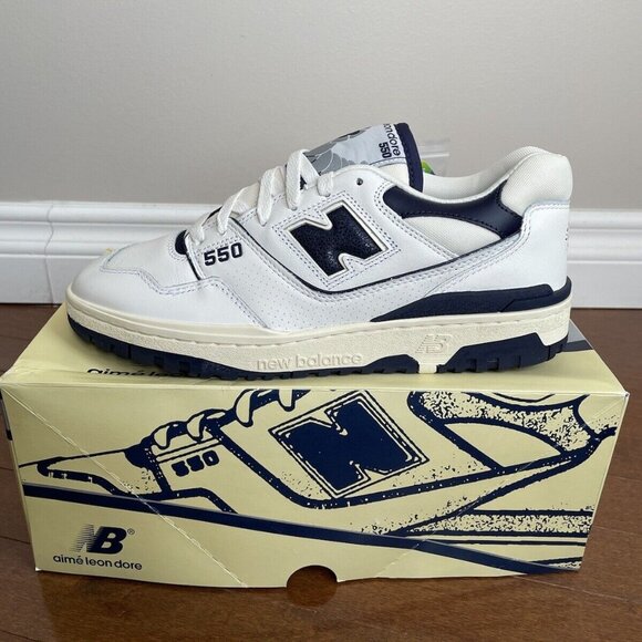 Size 10 Mens - New Balance 550 Aime Leon Dore White Navy Brand New - Picture 10 of 14